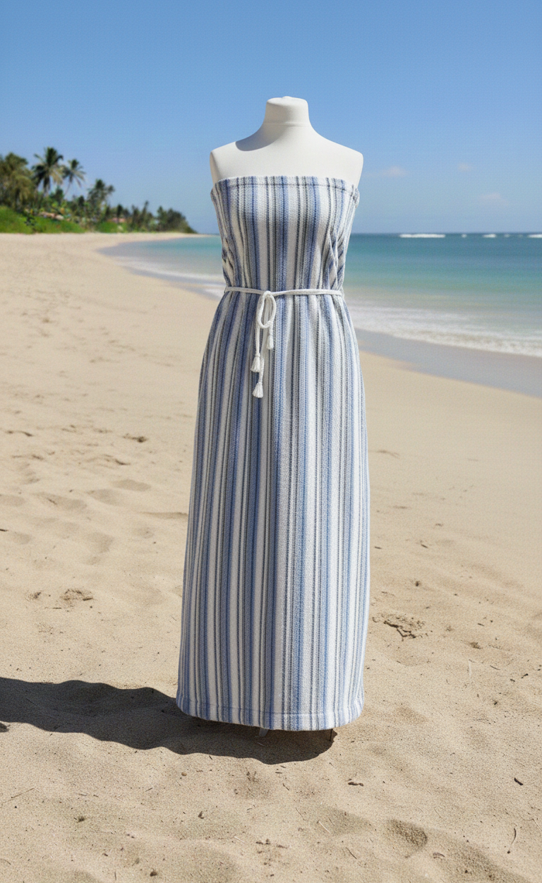 Strandkleid gestreift